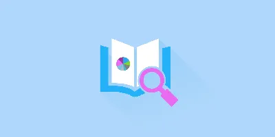 Opened book icon with a pie chart on one page