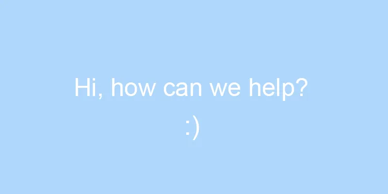 welcome support message on blue background
